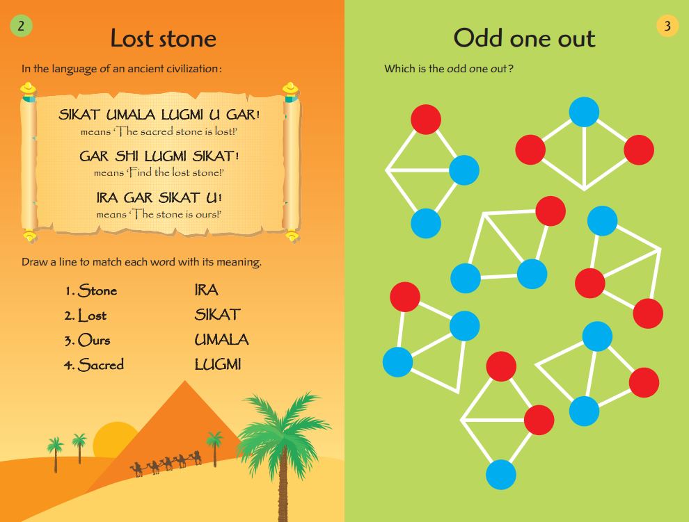100 Logic Puzzles Brain Teasers Activity Book for Kids Ages 6+