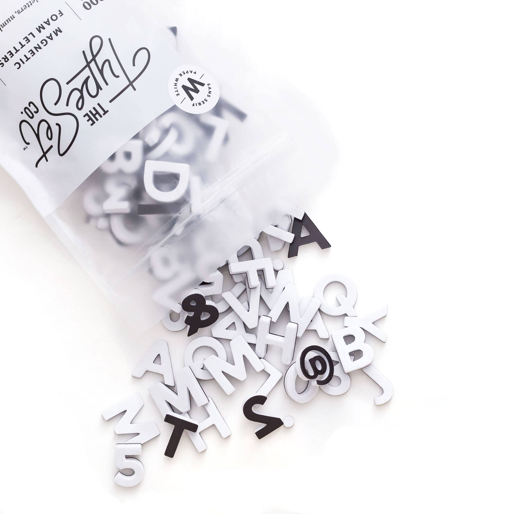200pc White Magnetic Letters Set for Kids Foam EVA Alphabet