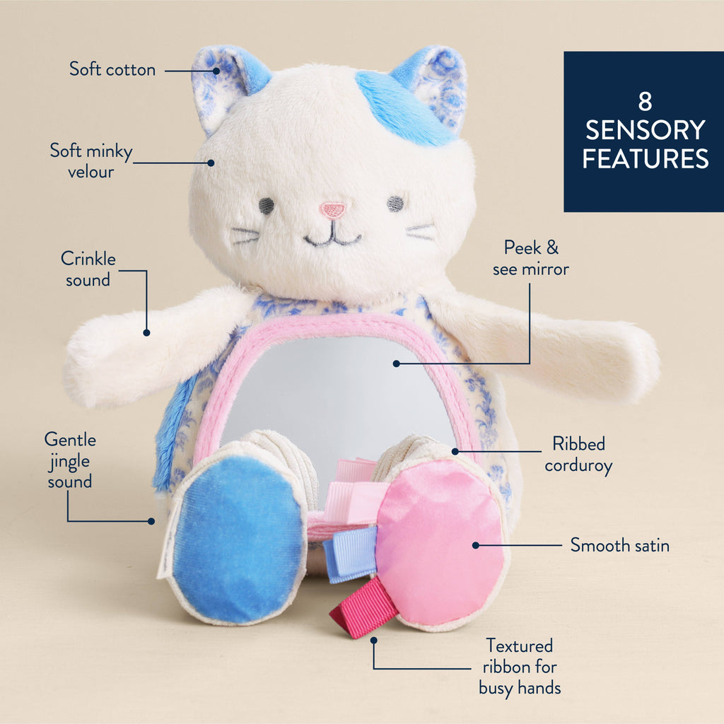 Sensory Tummy Time Mirror - Kitty