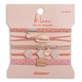 Shimmer Coral with Shell Hair Tie Bracelets