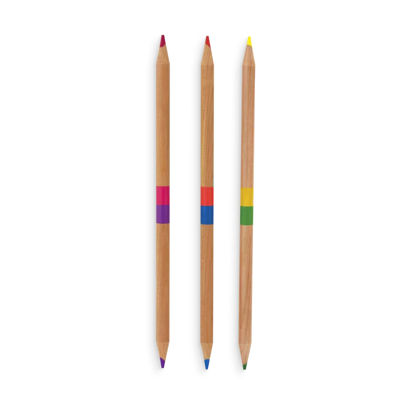Double-Ended Colored Pencils Set of 12 with 24 Vibrant Colors