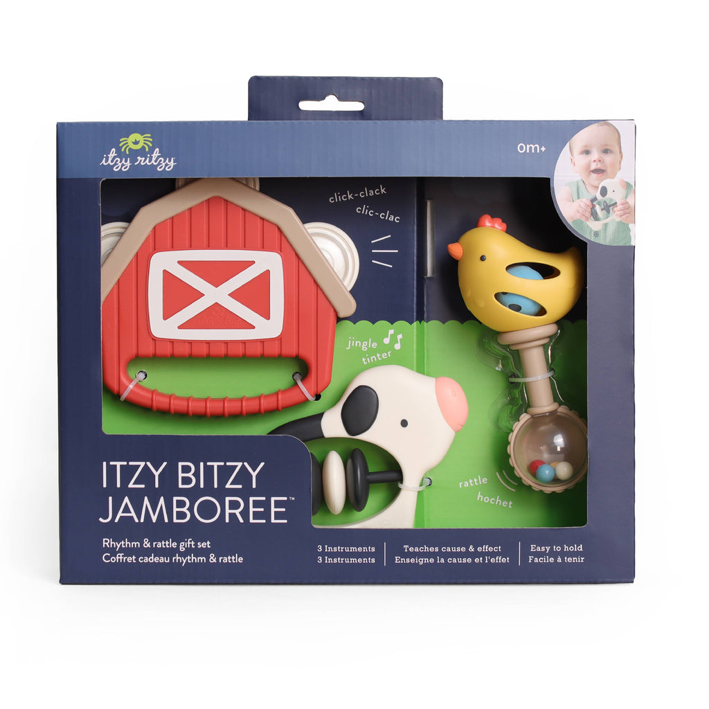 Baby Farm Animal Rhythm & Rattle Music Gift Set, 3 Instruments