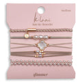 Soft Pinks with Pearl and Gold Accent Hair Tie Bracelets