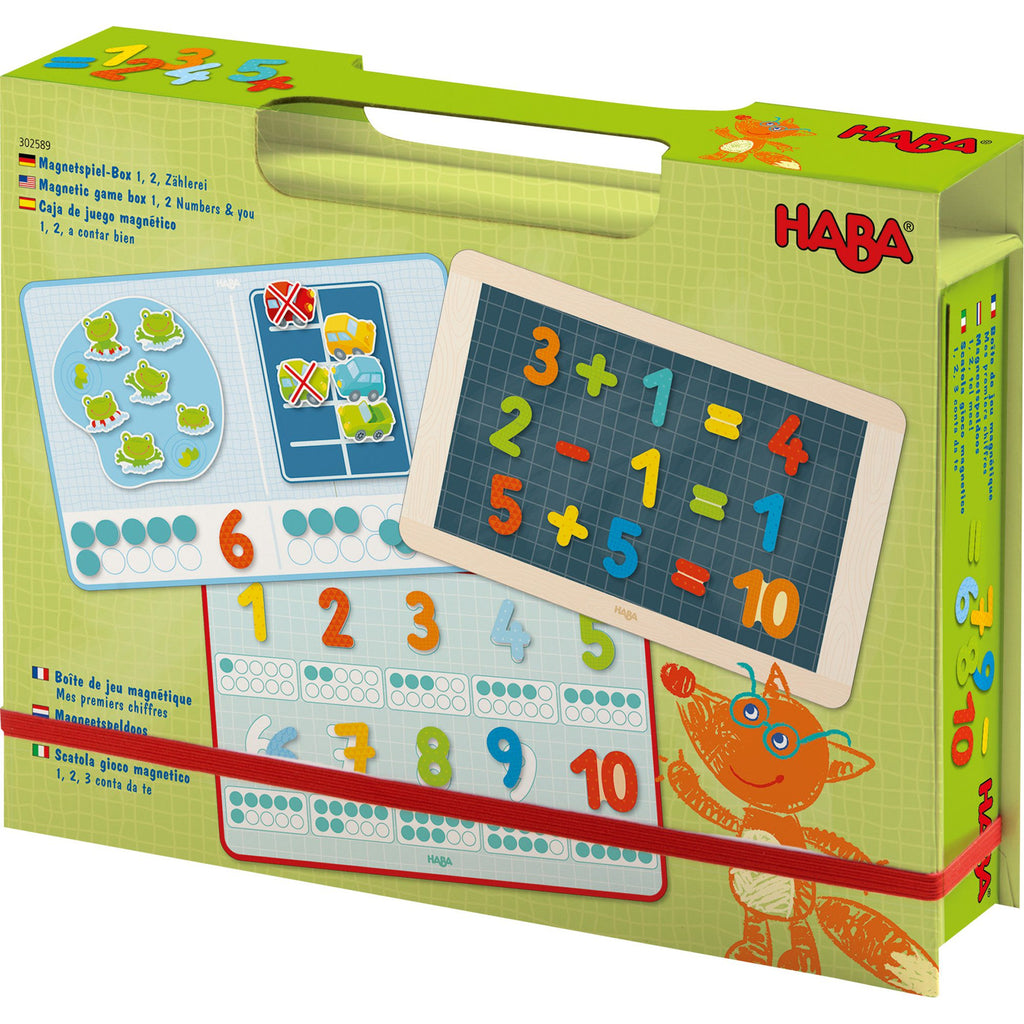 Magnetic Number Arranging Game Set with Carrying Case, 158 Pieces