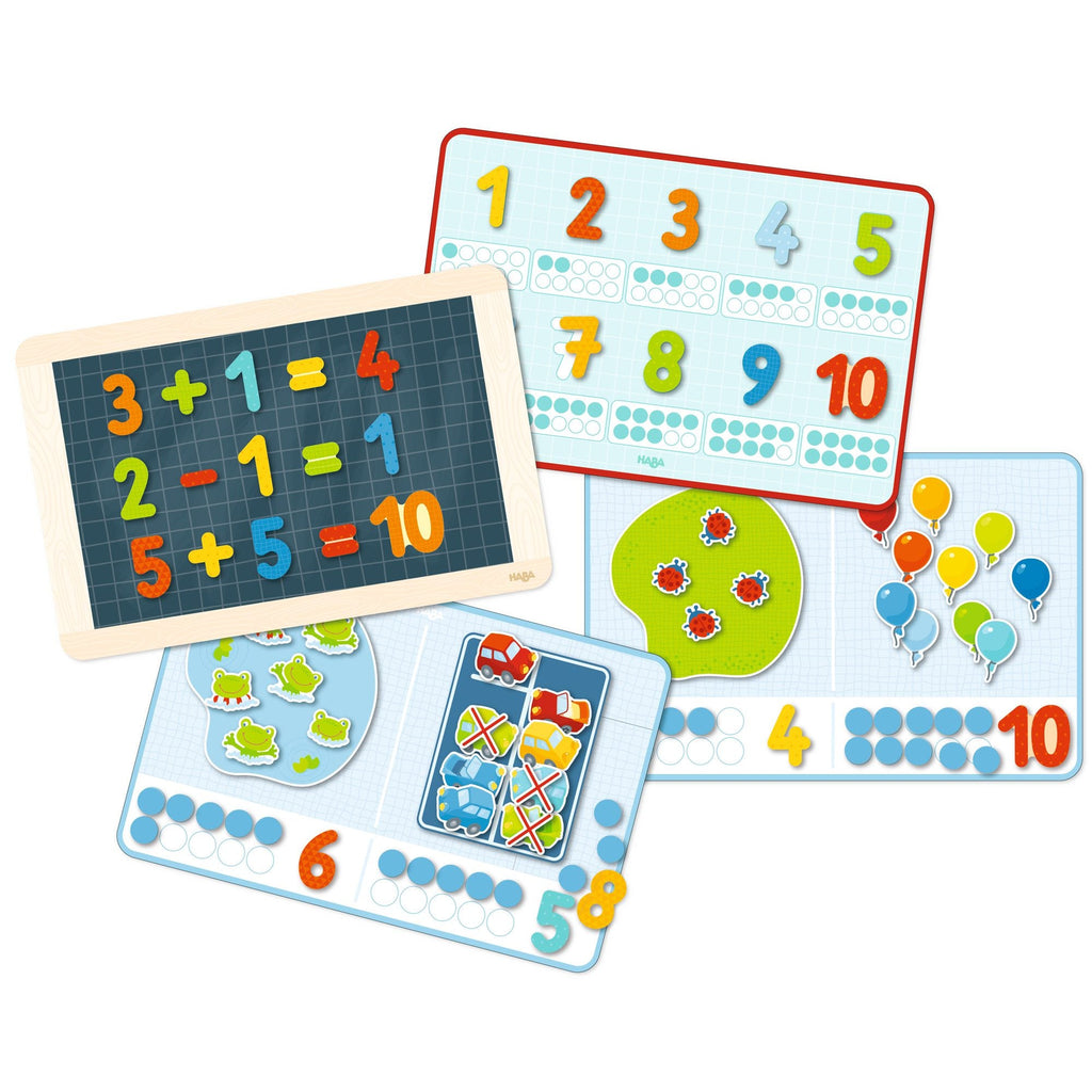 Magnetic Number Arranging Game Set with Carrying Case, 158 Pieces