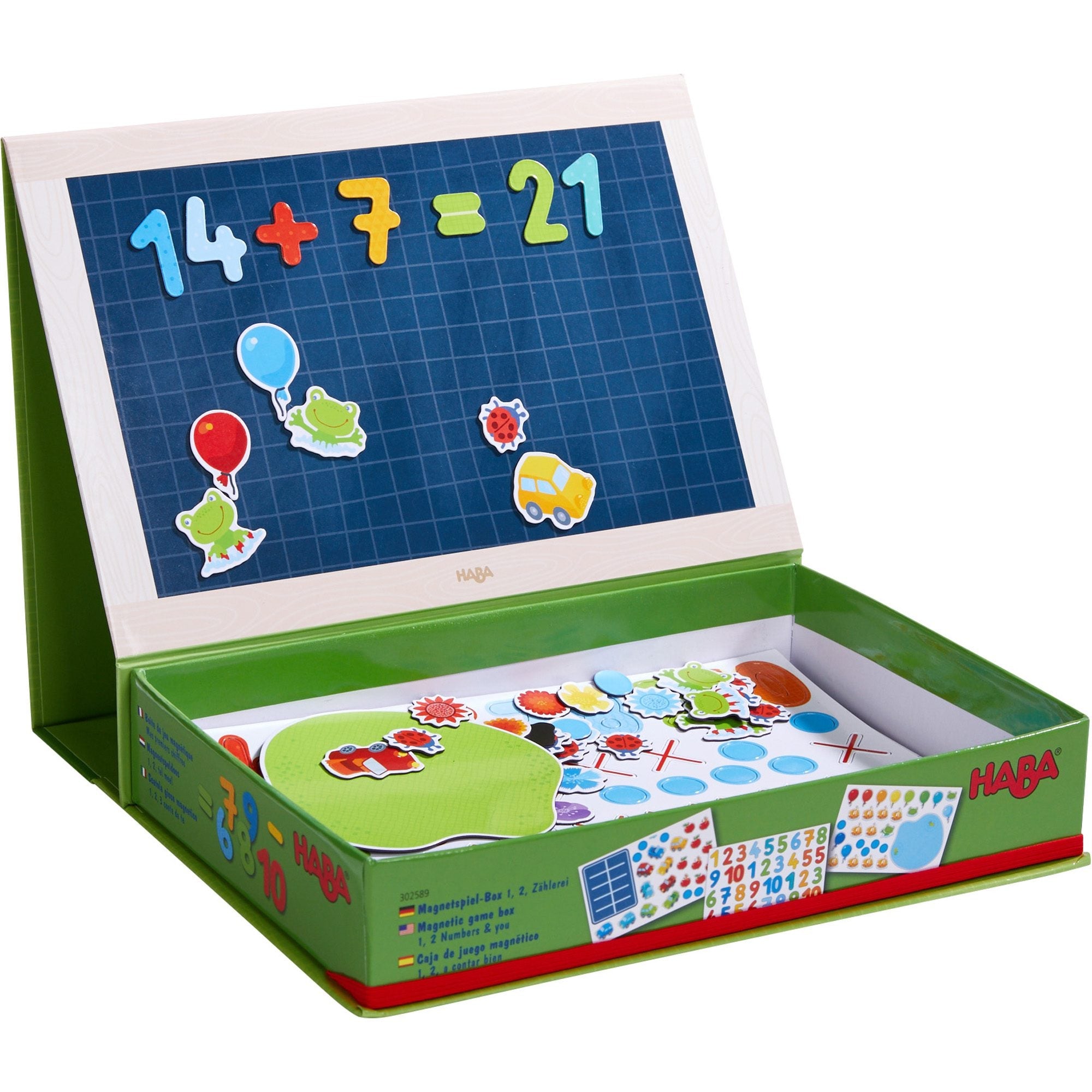 Magnetic Number Arranging Game Set with Carrying Case, 158 Pieces