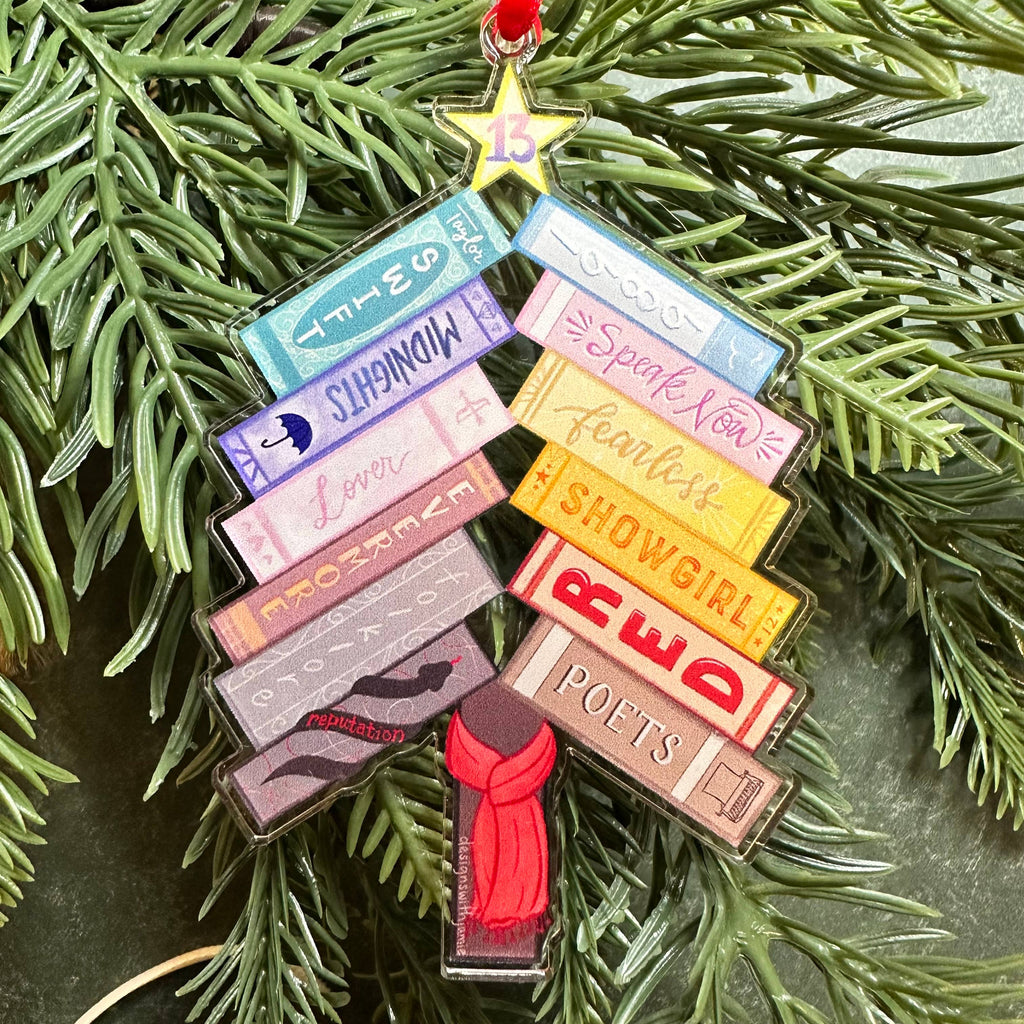 Christmas Tree Holiday Ornament All 12 Eras Recycled Acrylic