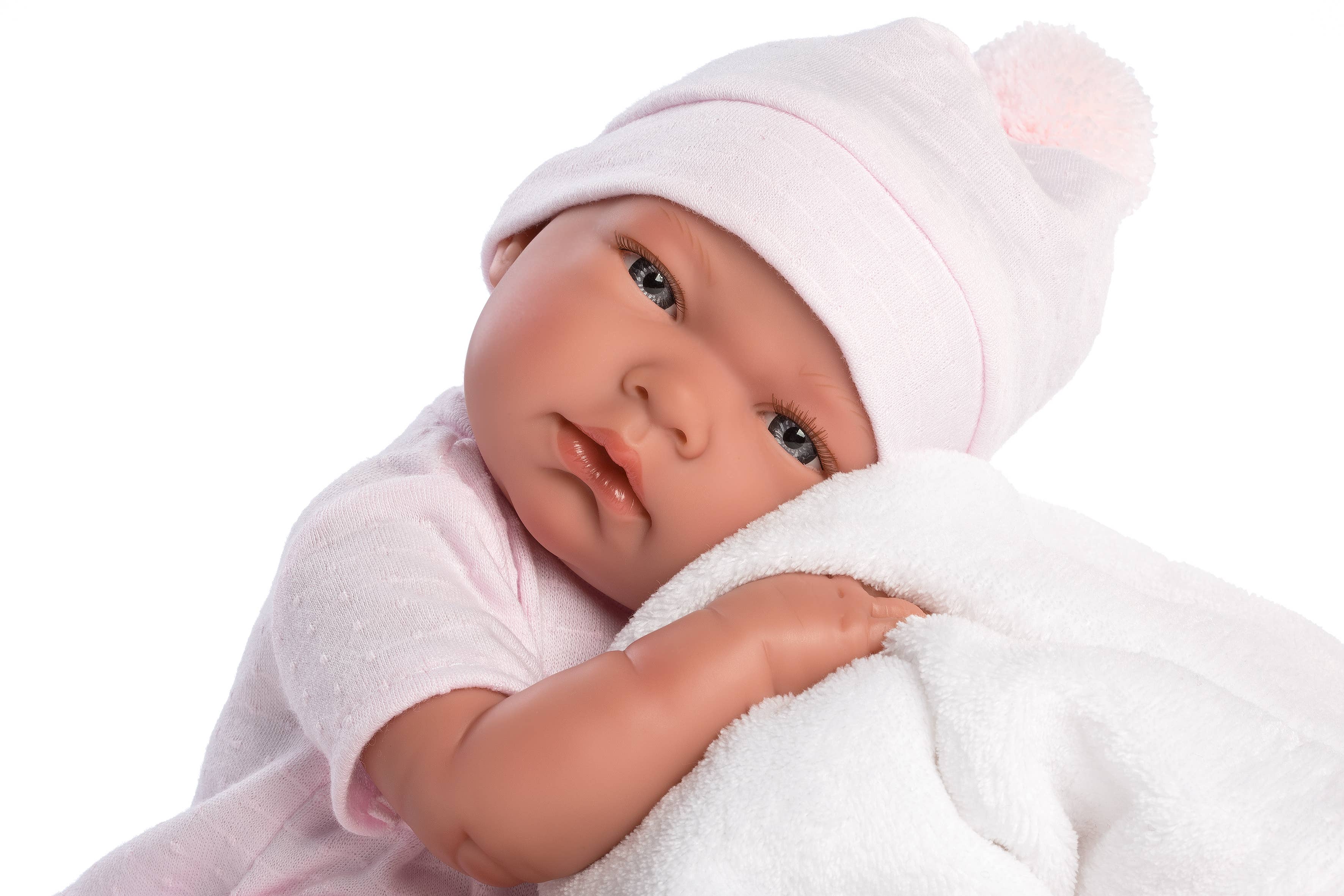15.7" Anatomically Correct Newborn Baby Doll with Reversible Blanket and Accessories