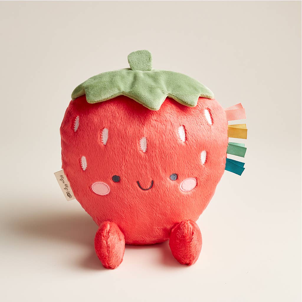 Soft Sensory Plush Toy with Multiple Textures and Ribbons