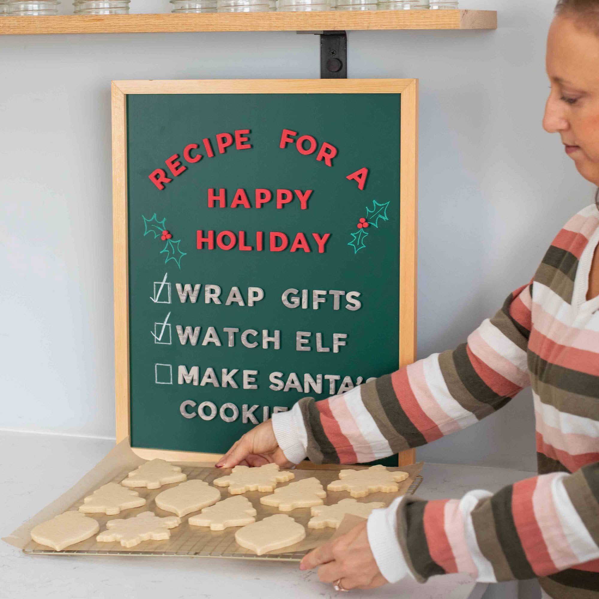 200pc Faux Wood Driftwood Gray Magnetic Letters Set
