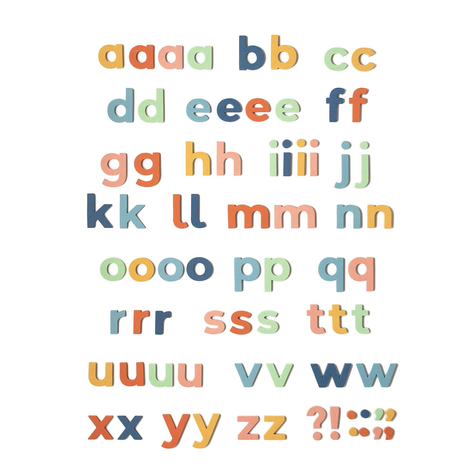 75pc Lowercase Magnetic Letters in Rainbow Dream Color