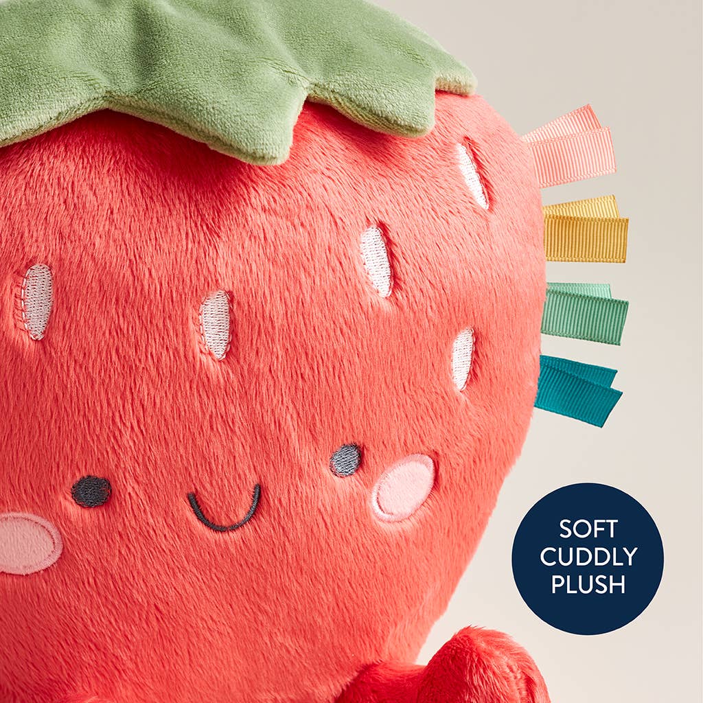 Soft Sensory Plush Toy with Multiple Textures and Ribbons