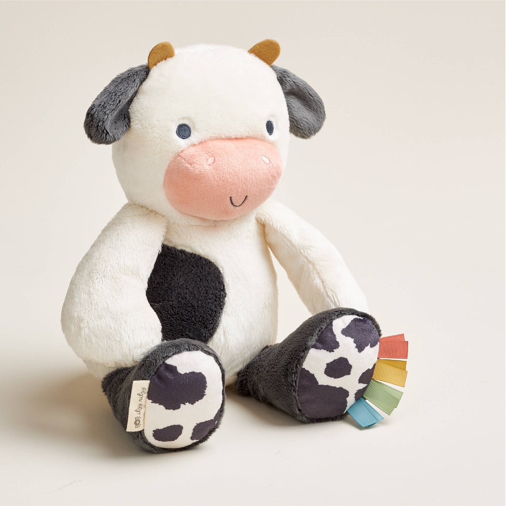Soft Sensory Plush Toy with Multiple Textures and Ribbons
