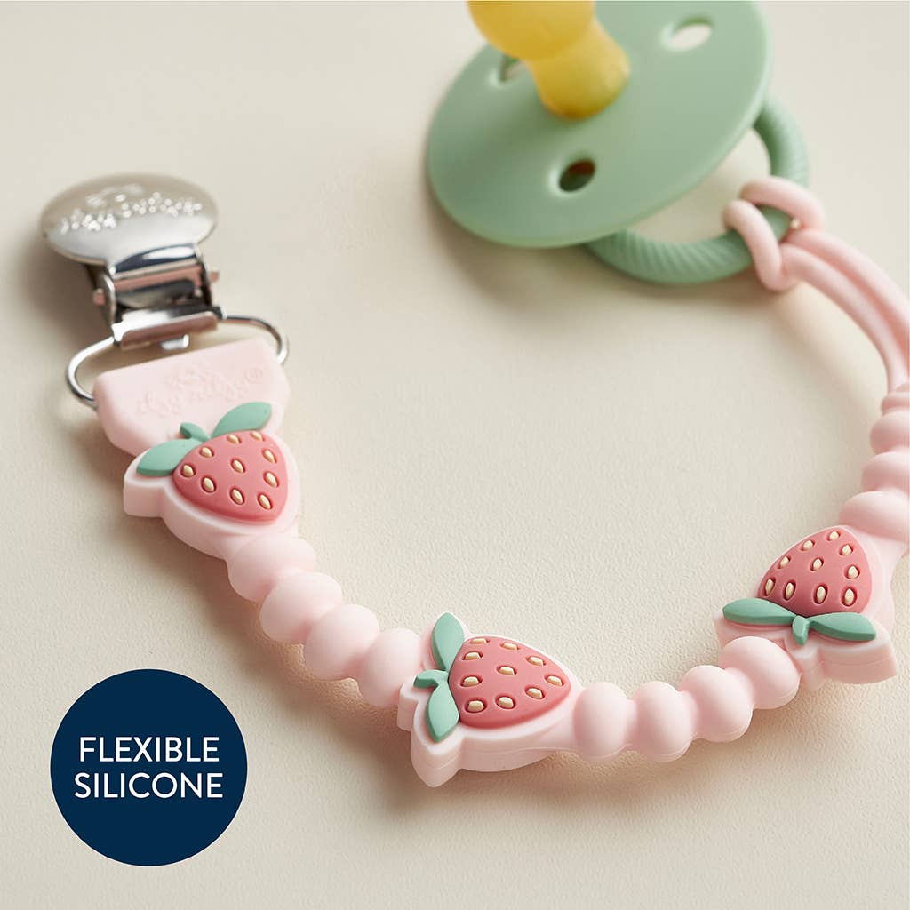 Silicone Pacifier Clip Holder with Cute Character Design for Baby