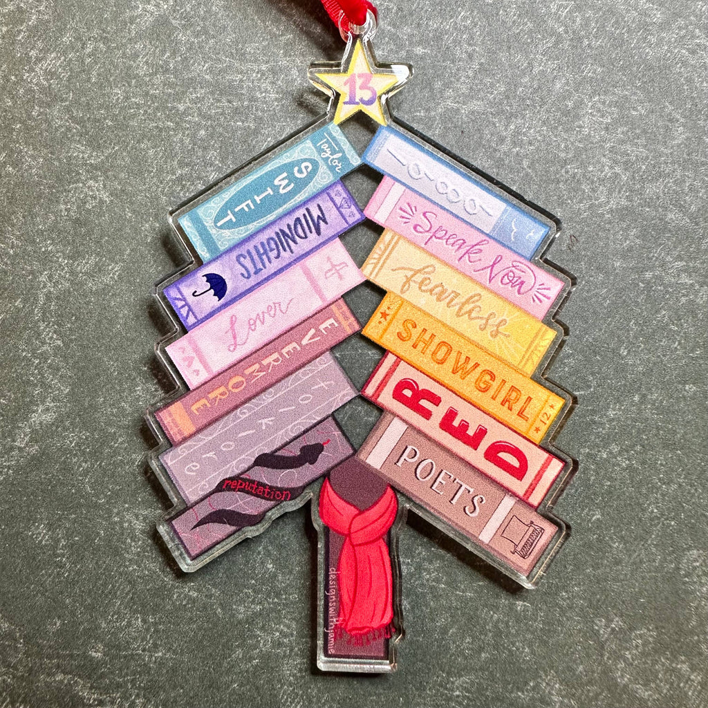Christmas Tree Holiday Ornament All 12 Eras Recycled Acrylic