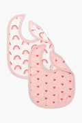 2-Pack Classic Baby Bibs - Light Pink