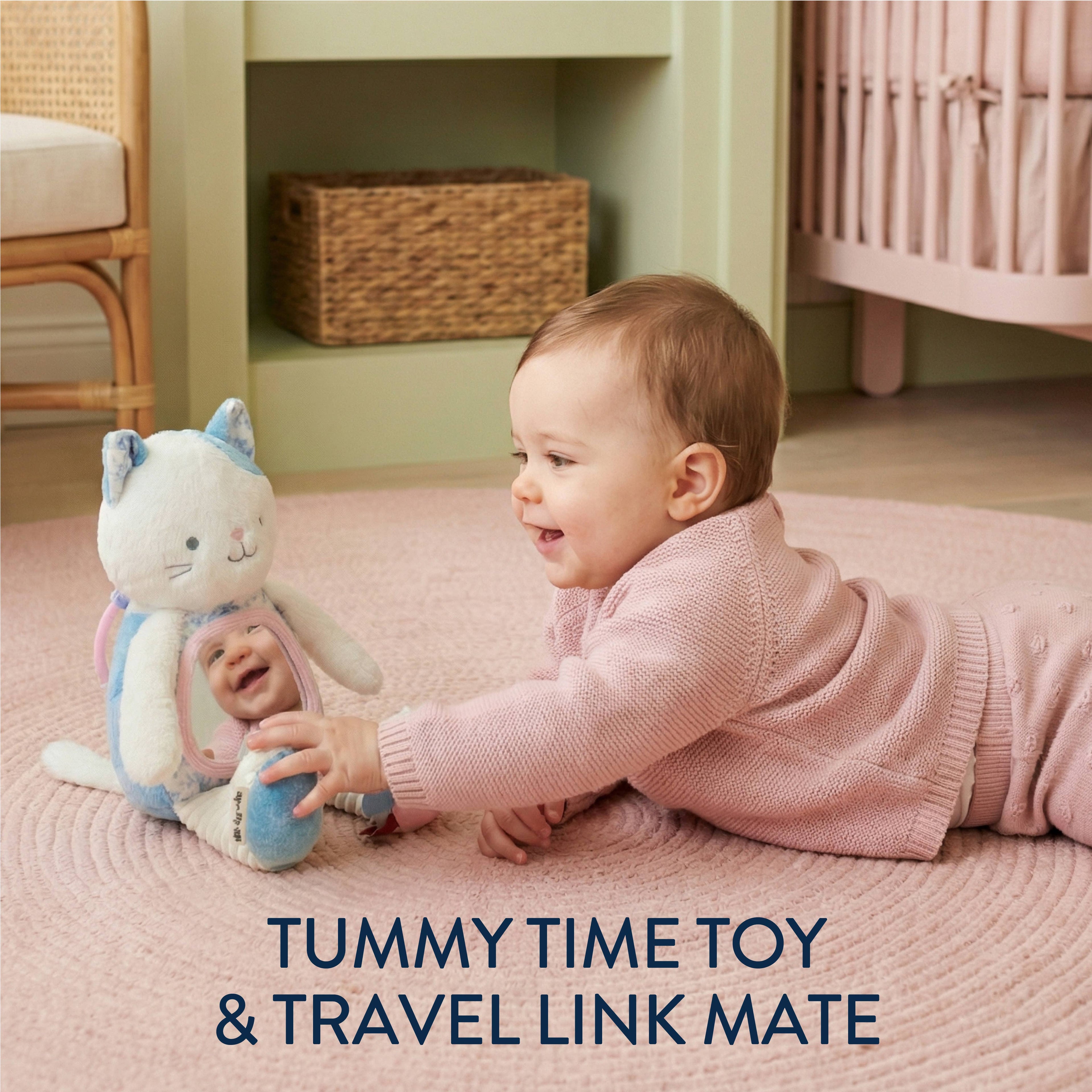 Sensory Tummy Time Mirror - Kitty
