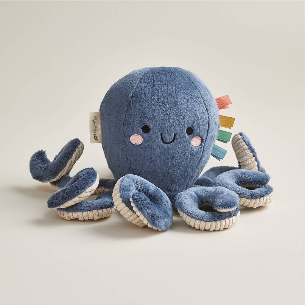 Soft Sensory Plush Toy with Multiple Textures and Ribbons