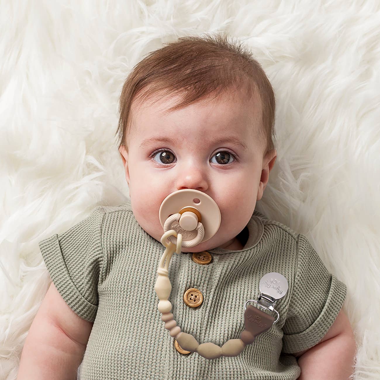 Silicone Pacifier Clip Holder with Cute Character Design for Baby