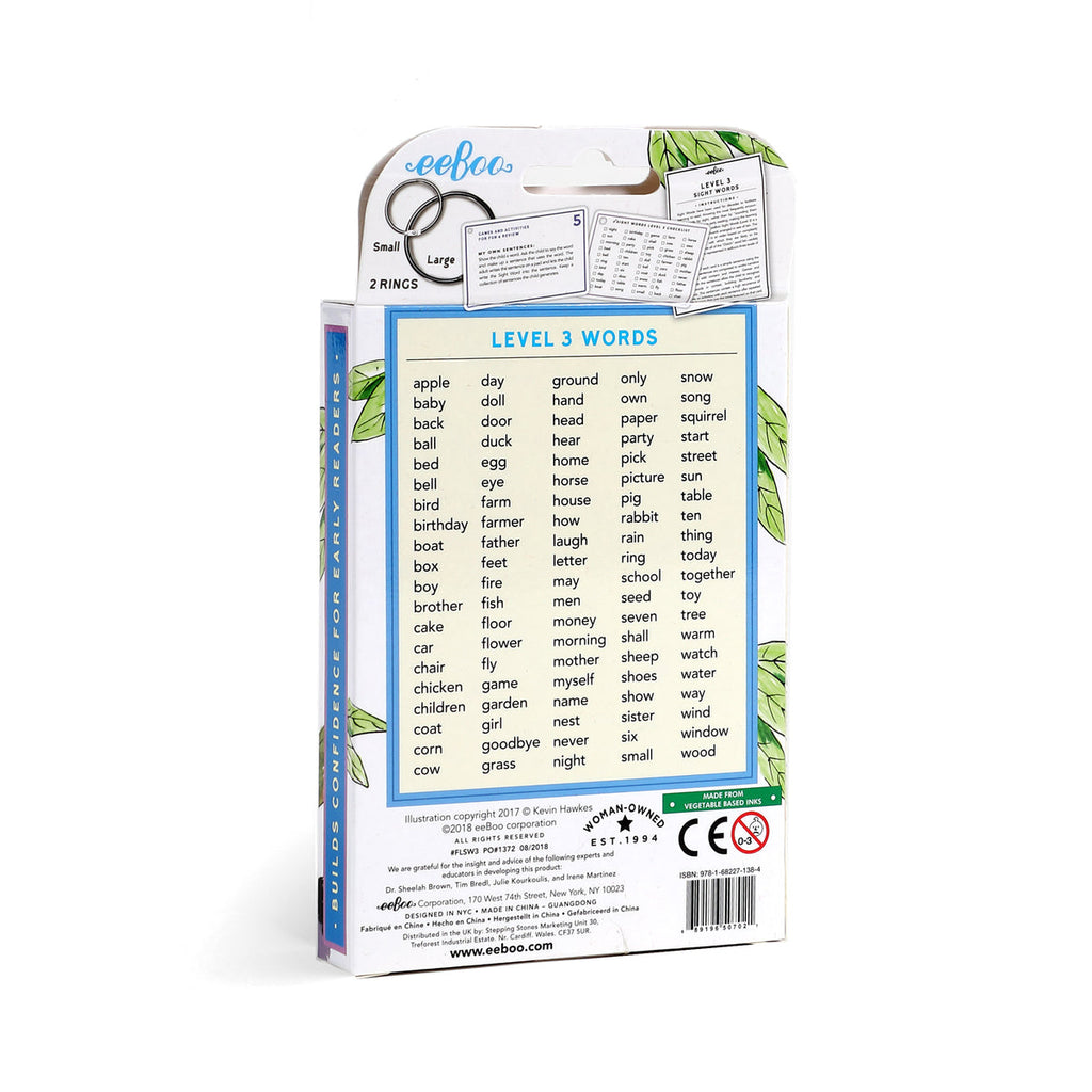 100 Sight Words Level 3 Literacy Flash Cards