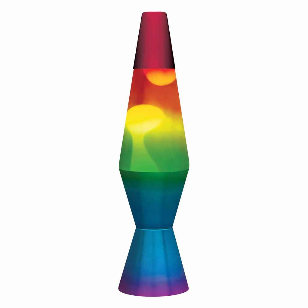 11.5 Inch Lava Lamp Rainbow White Tricolor