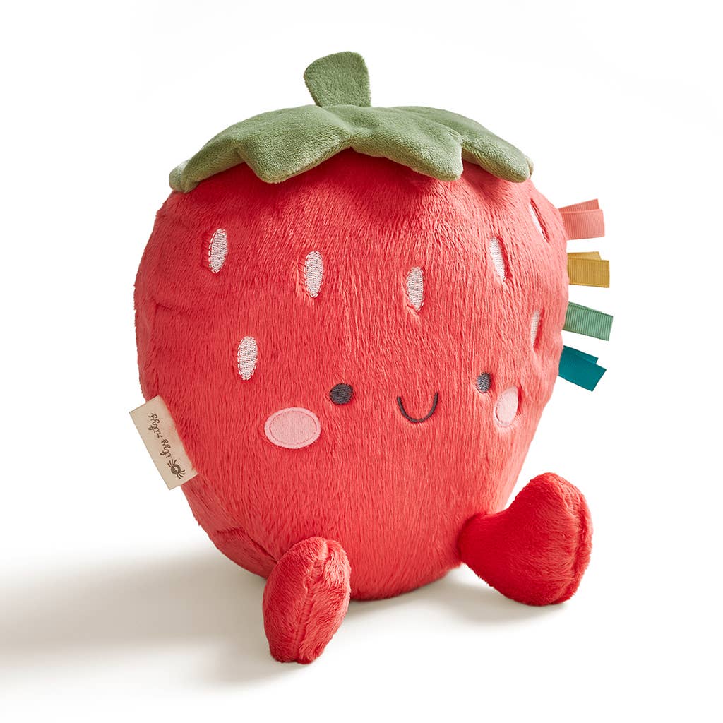 Soft Sensory Plush Toy with Multiple Textures and Ribbons
