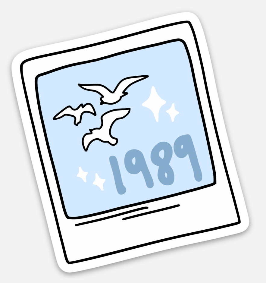 Polaroid Style Vinyl Waterproof Sticker for Journals Laptops and Bottles