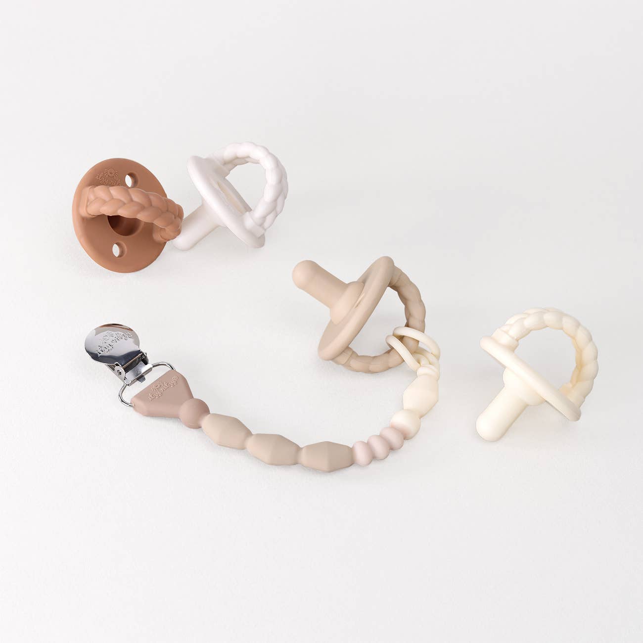 Silicone Pacifier Clip Holder with Cute Character Design for Baby