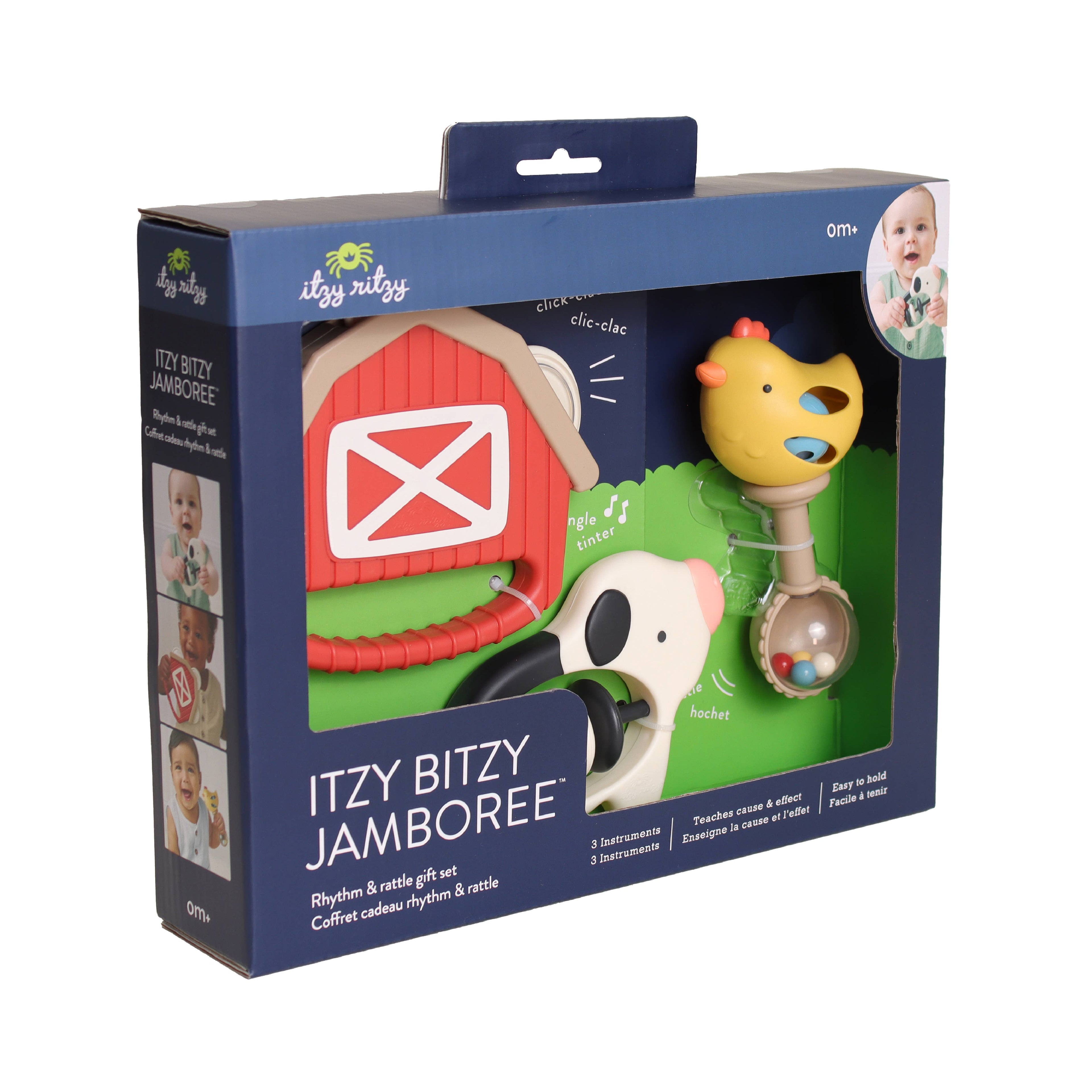 Baby Farm Animal Rhythm & Rattle Music Gift Set, 3 Instruments
