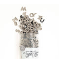 200pc Faux Wood Driftwood Gray Magnetic Letters Set