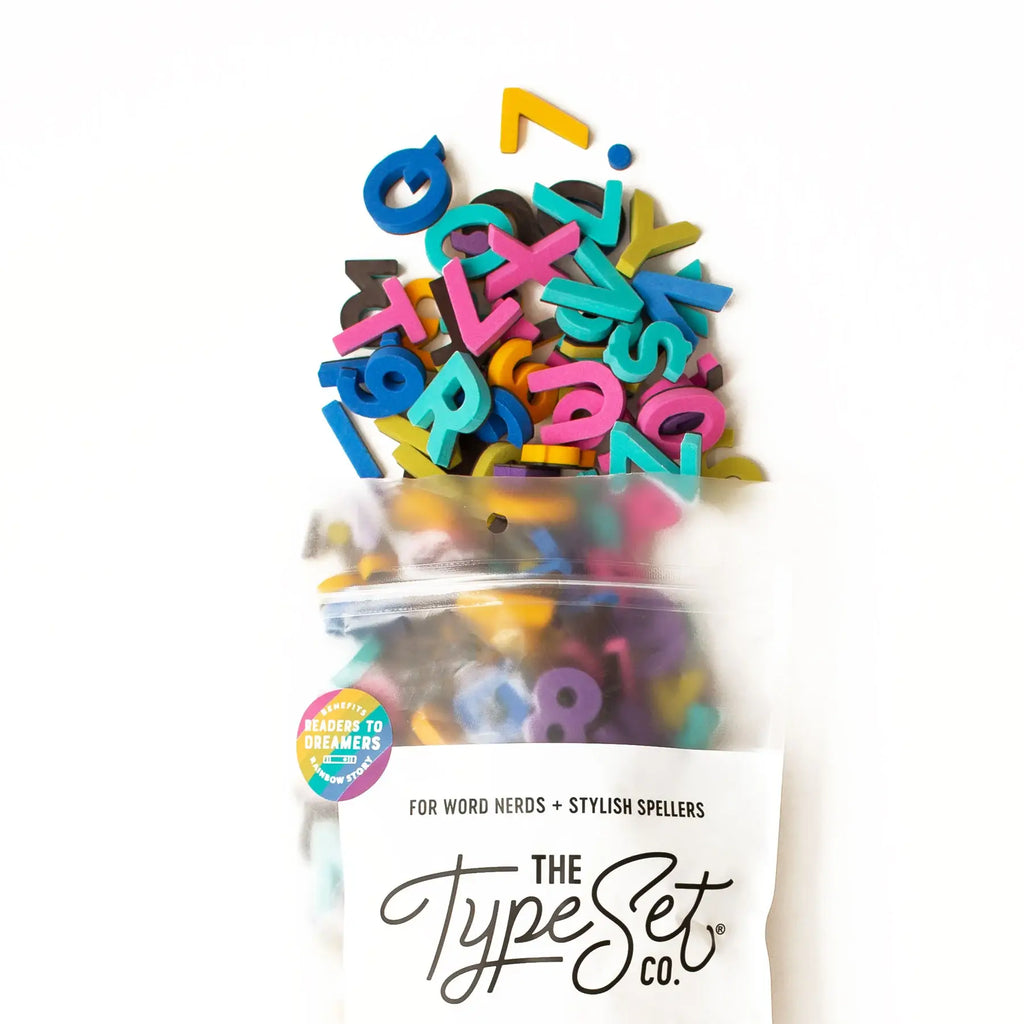 200-Piece Rainbow Story Magnetic Alphabet Letters Set for Kids