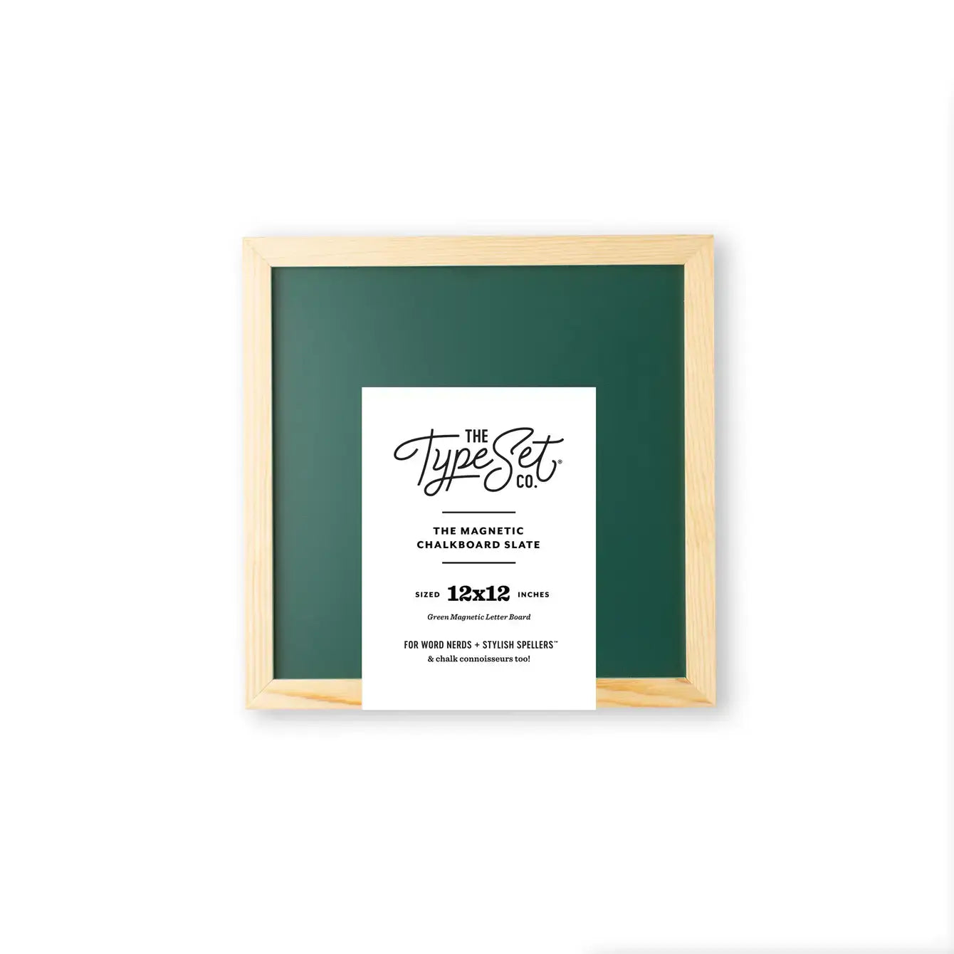 12x12 Green Magnetic Chalkboard with Wood Frame for Home and Classroom