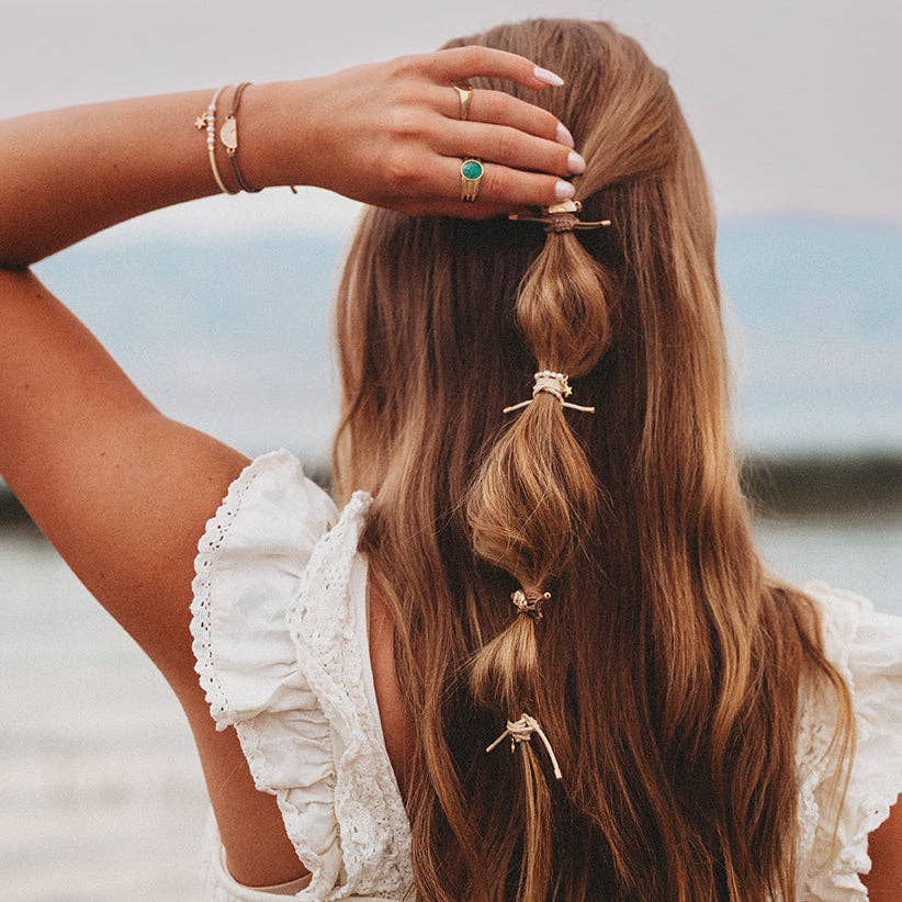 Neutral Sun Friendship Hair Tie Bracelet Set for Best Friends