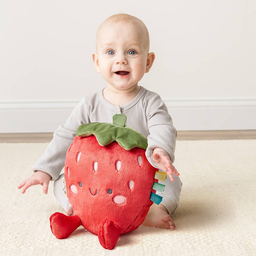 Soft Sensory Plush Toy with Multiple Textures and Ribbons
