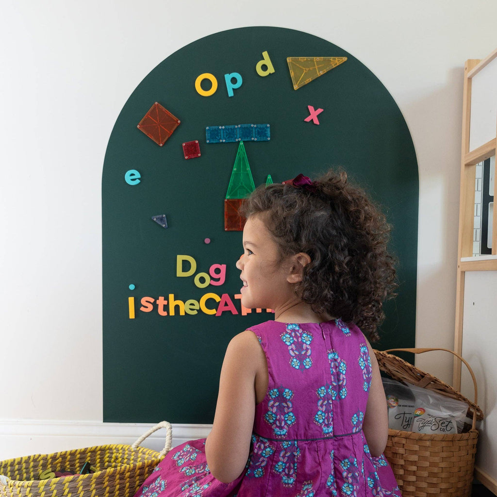 75-Piece Lowercase Foam Magnetic Letters Set Rainbow Colorful for Kids