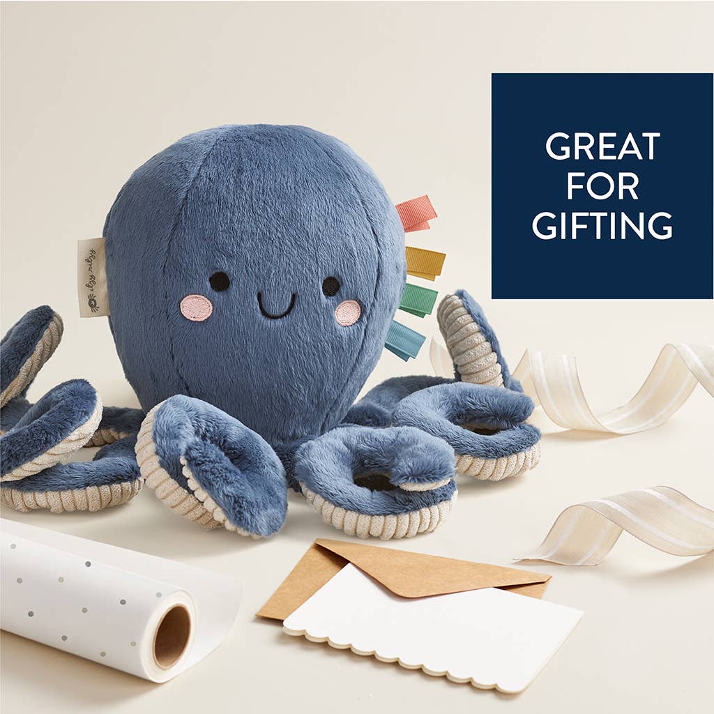 Soft Sensory Plush Toy with Multiple Textures and Ribbons