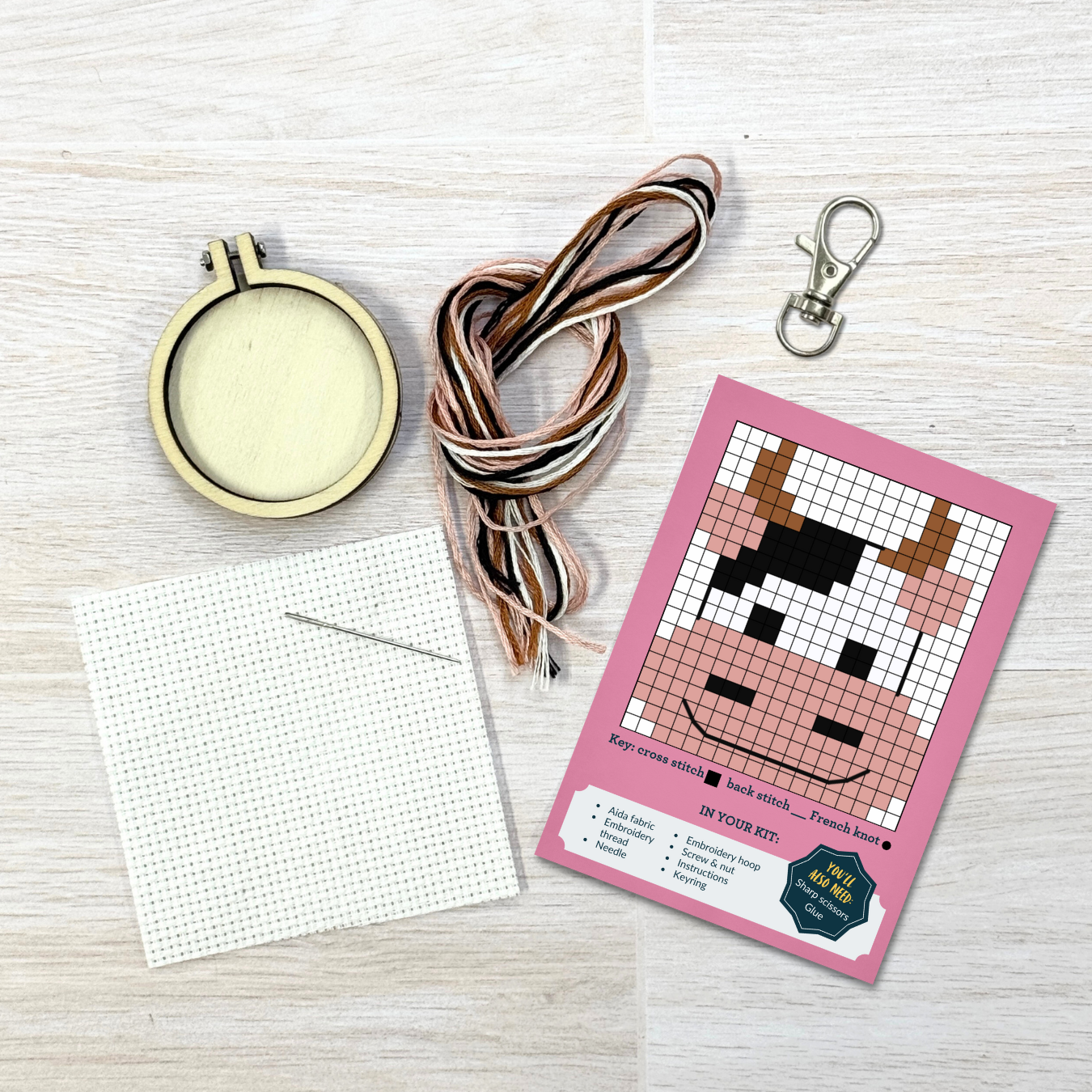 Mini Matchbox Cross Stitch Kit for Beginners and All Skill Levels