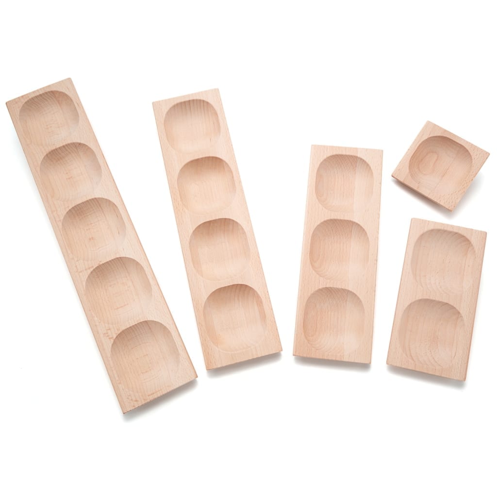 Wooden Number Frames Set of 5 Math Learning Counting Trays